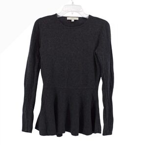 LOFT Sweater Italian Yarn Top Womens Small Grey Wool Blend Soft‎ Coastal Nights